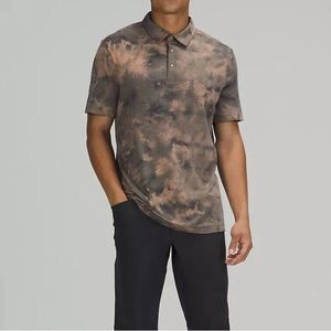 NWT Men’s lululemon evolution short sleeve polo diamond dye sedona sunset, XXL